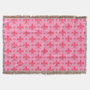 rosa Fleur-de-lis-Muster Decke