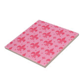 rosa Fleur-de-lis-Muster Fliese (Seite)