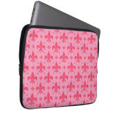 rosa Fleur-de-lis-Muster Laptopschutzhülle (Vorne Rechts)