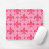 rosa Fleur-de-lis-Muster Mousepad (Mit Mouse)