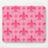rosa Fleur-de-lis-Muster Mousepad (Vorne)
