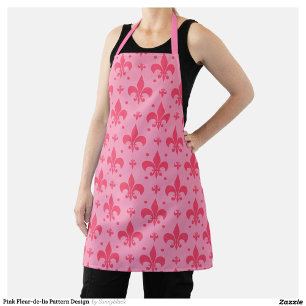 rosa Fleur-de-lis-Muster Schürze