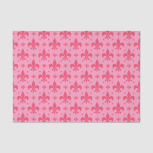 rosa Fleur-de-lis-Muster Seidenpapier