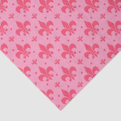 rosa Fleur-de-lis-Muster Seidenpapier (Ausschnitt)