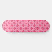 rosa Fleur-de-lis-Muster Skateboard (Horizontal)