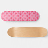 rosa Fleur-de-lis-Muster Skateboard (Horizontal)