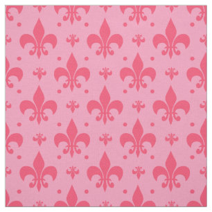 rosa Fleur-de-lis-Muster Stoff