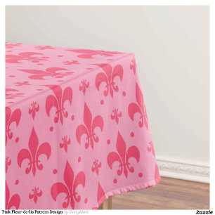 rosa Fleur-de-lis-Muster Tischdecke