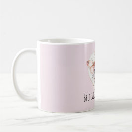 Rosa Flieder Blumen Herz Schmetterlinge Kaffeetasse