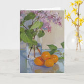 Rosa Fliedern Karte (Gelbe Blume)