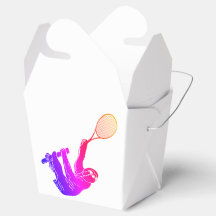 Rosa Fliege mit Tennisschläger