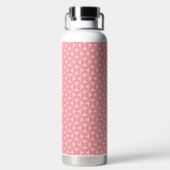 Rosa Fliege Muster Wasserflasche Trinkflasche (Rückseite)