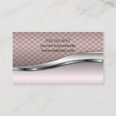 Rosa Fliehlehre, metallischer Hintergrund Visitenkarte (Rückseite)