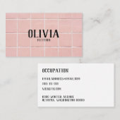 Rosa Fliese Visitenkarte (Vorne/Hinten)