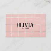 Rosa Fliese Visitenkarte (Vorderseite)