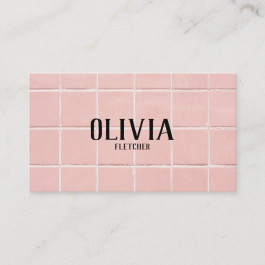 Rosa Fliese Visitenkarte (Vorderseite)