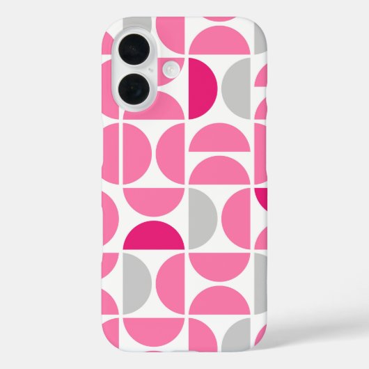 Rosa Fliesen aus der Mitte des Jahrhunderts Case-Mate iPhone Hülle (Rückseite)