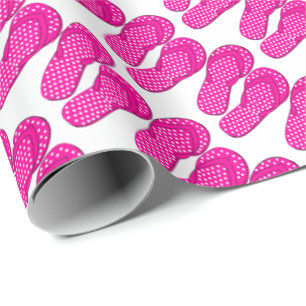 Rosa Flip-Flop-Strand-Wrapapier Geschenkpapier