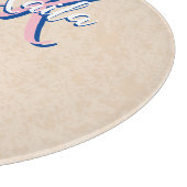 Rosa Flip-Flops am Strand Schneidebrett (Ecke)