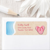 Rosa Flip Flops auf dem Strandlabel (Insitu)