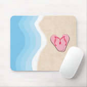 Rosa Flip Flops auf der Beach Mousepad (Mit Mouse)