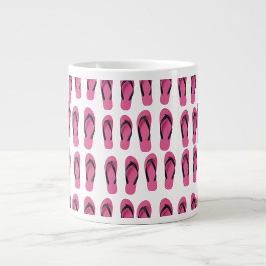 Rosa Flip Flops Jumbo-Tasse (Vorderseite)