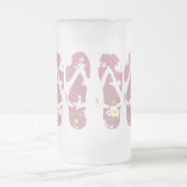 Rosa Flip Flops Mattglas Bierglas (Mittel)