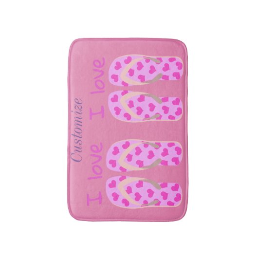 Rosa Flip-Flops Thunder_Cove Badematte (Vorderseite Vertikal)