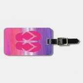 Rosa Flipflops Gepäckanhänger (Vorderseite horizontal)