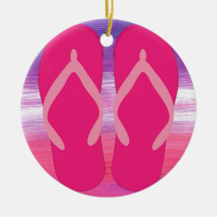 Rosa Flipflops Keramikornament