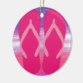 Rosa Flipflops Keramikornament (Links)