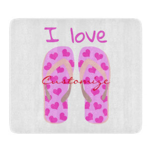 Rosa Flipflops Thunder_Cove Schneidebrett