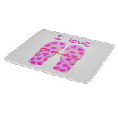 Rosa Flipflops Thunder_Cove Schneidebrett (Ecke)