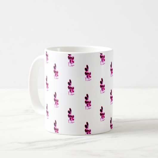 Rosa Flo Kaffeetasse (Vorderseite Links)