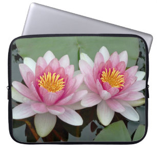 Rosa Floating-Wasserlilie Lotus Laptop-Sieb Laptopschutzhülle