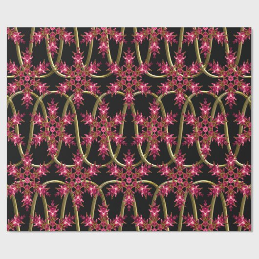 Rosa Flocken Geschenkpapier (Flach)