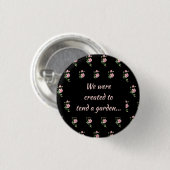 Rosa-Flor-Christliche-Zitat-Spruch-Garten Button (Vorne & Hinten)