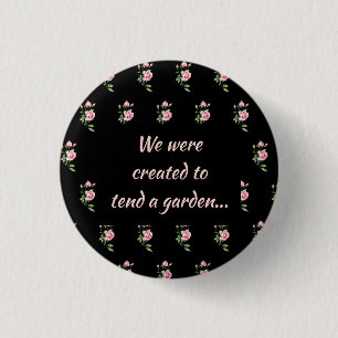 Rosa-Flor-Christliche-Zitat-Spruch-Garten Button
