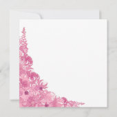 Rosa Flora Geburtstagsfest Party Einladung (Rückseite)