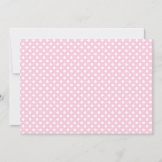 Rosa Flora, Holz, Fox, Babydusche Einladung (Rückseite)