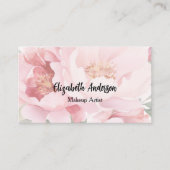 Rosa Flora QR-Code Visitenkarte (Vorderseite)