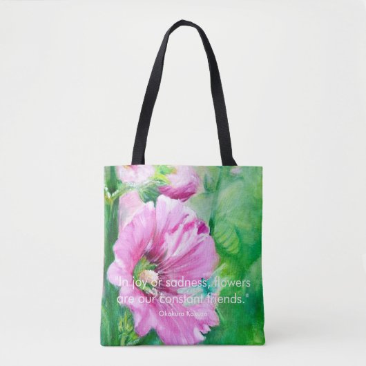 Rosa Flora Tasche (Vorderseite)