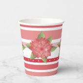 Rosa Flora und Polka-Punkte Pappbecher (Links)