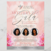 Rosa Flora und Silberner Muttertag Kirche Flyer (Vorne)