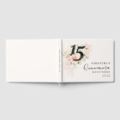 Rosa Floral 15. Geburtstag Quinceanera Gästebuch (Voll)