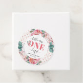 Rosa Floral 1. Geburtstag Geschenkanhänger (Beispiel)
