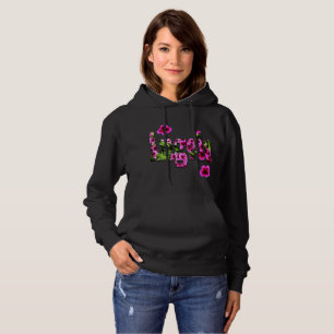 Rosa Floral-Angela-Logo, Hoodie