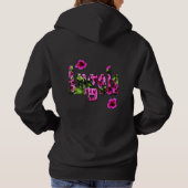 Rosa Floral-Angela-Logo, Hoodie (Rückseite)
