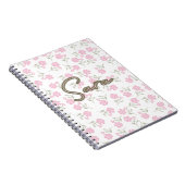 Rosa floral AOP Notizblock (Rechte Seite)