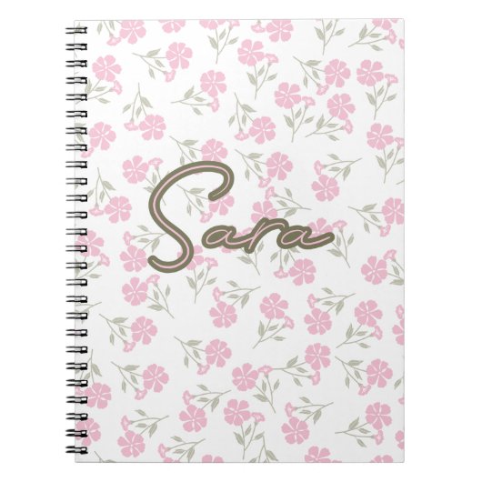 Rosa floral AOP Notizblock (Vorderseite)